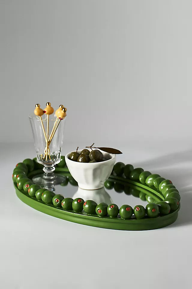 Green Olive Cocktail Tray