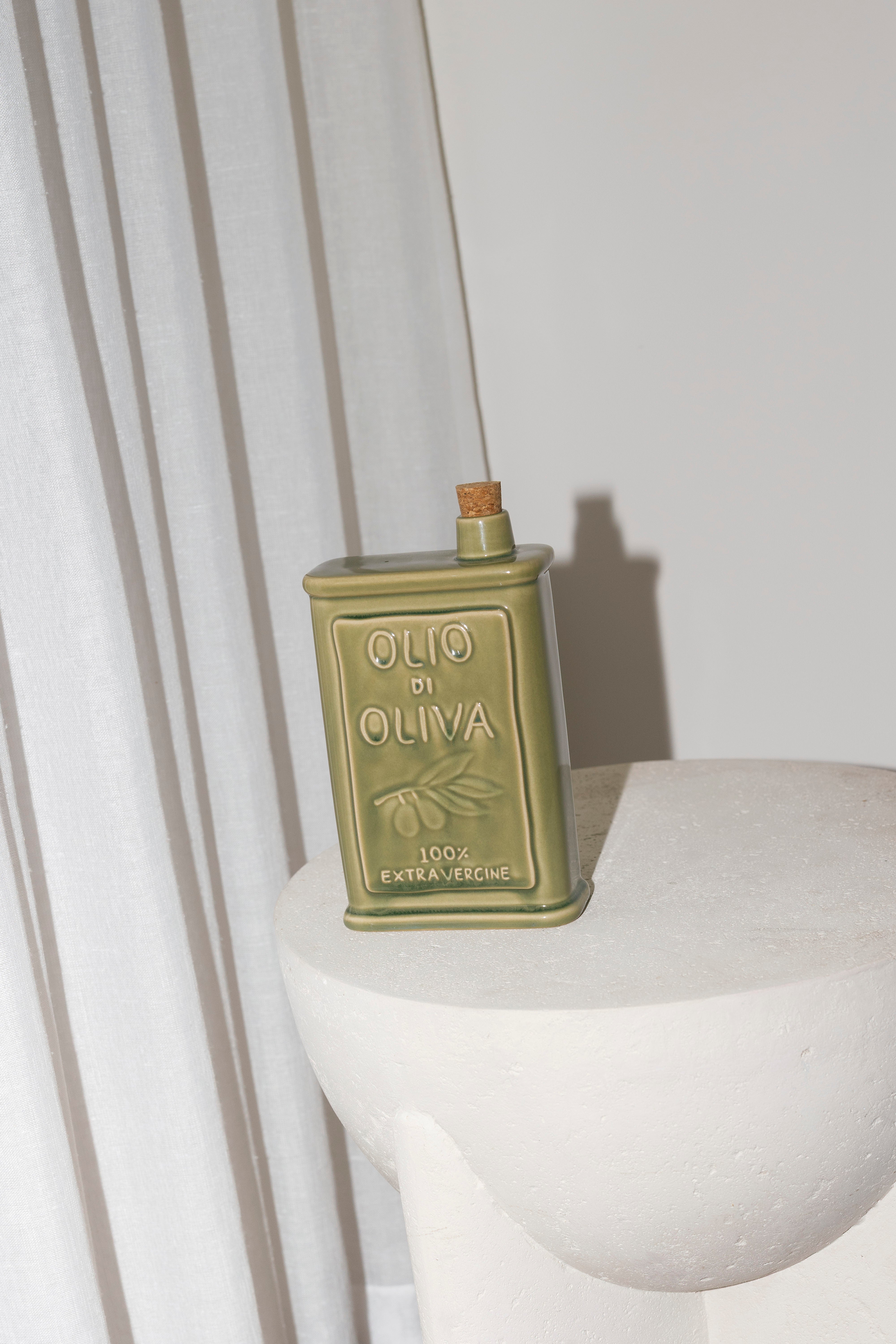 Ceramic Oil Bottle | Sage