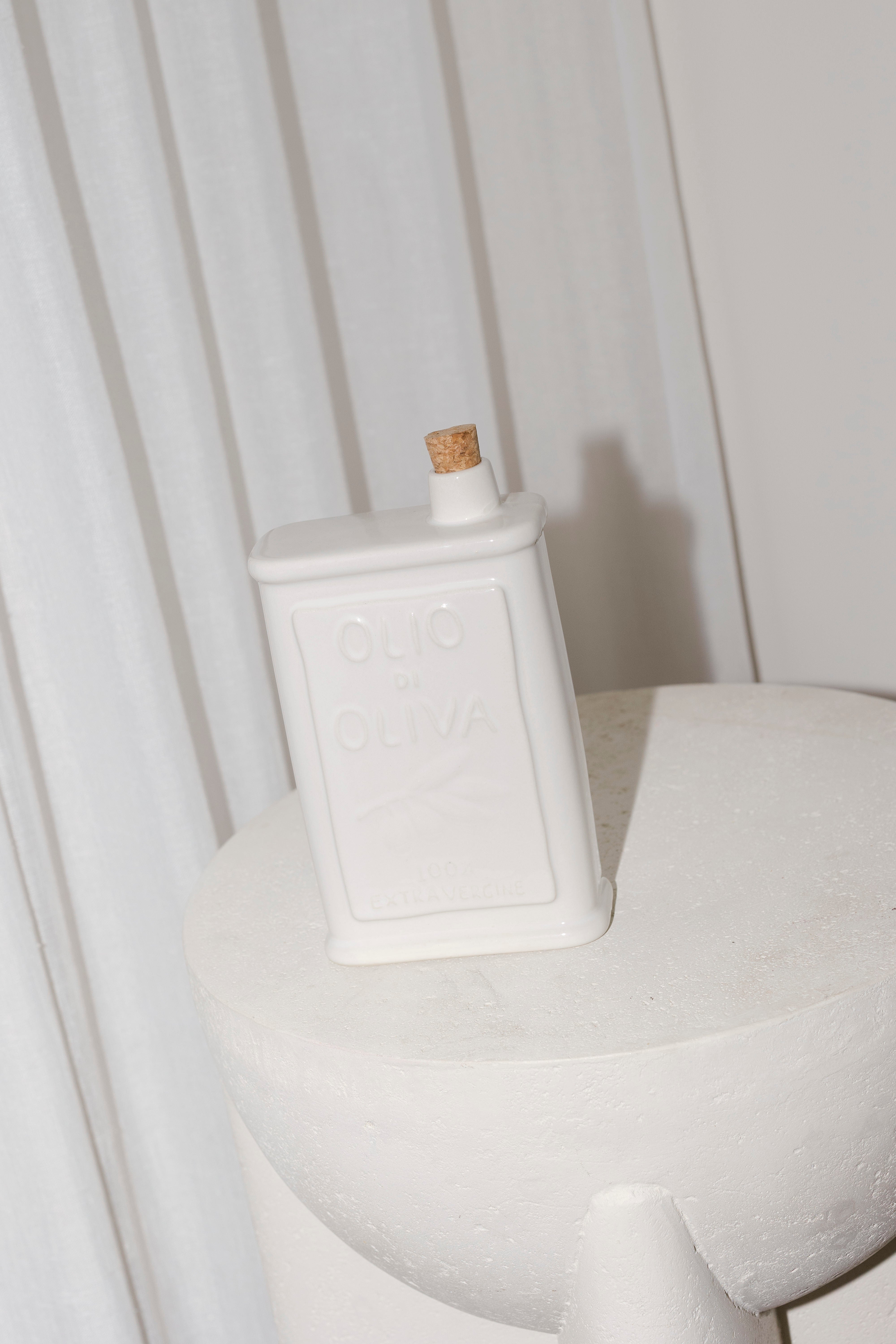 Ceramic Oil Bottle | White