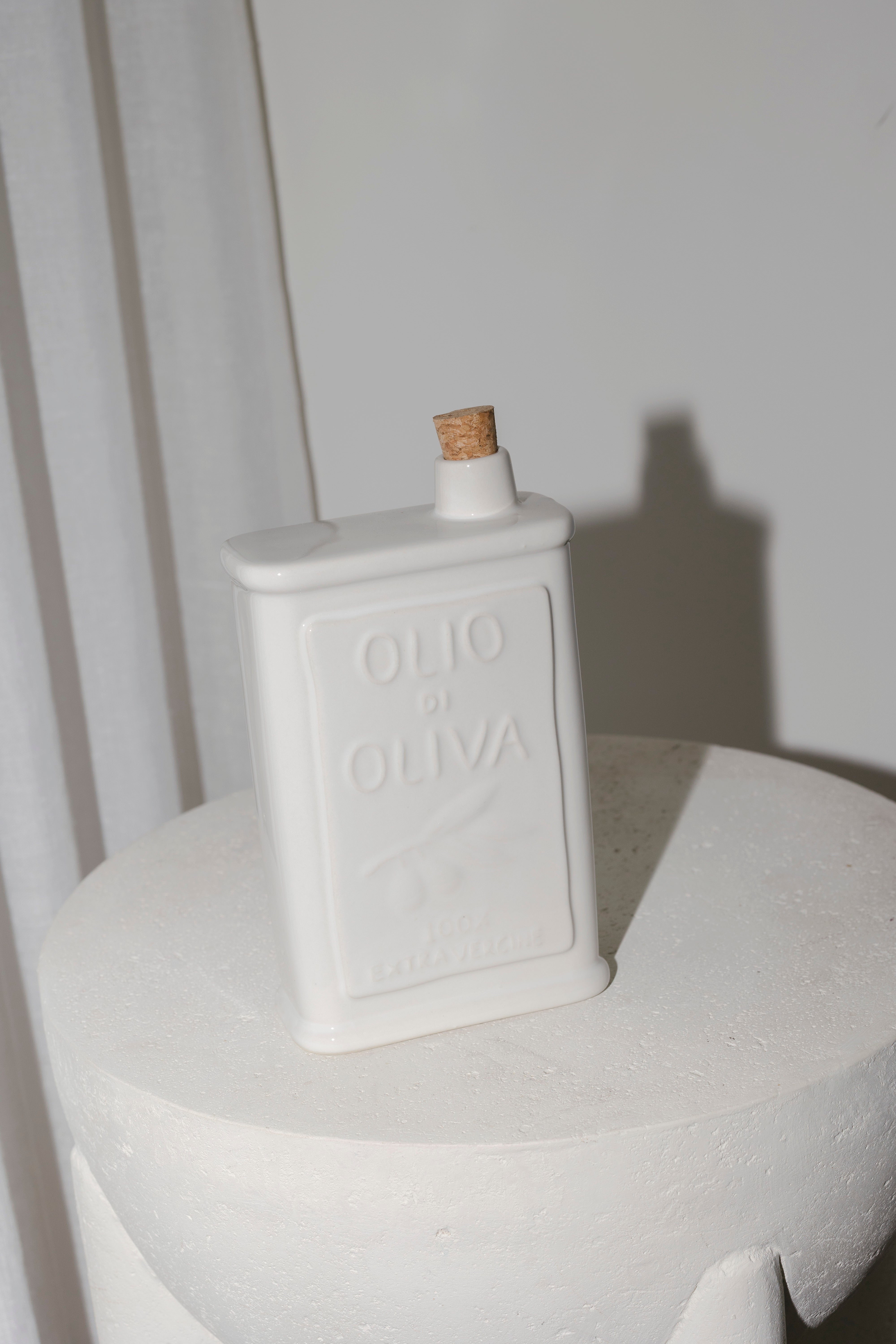 Ceramic Oil Bottle | White