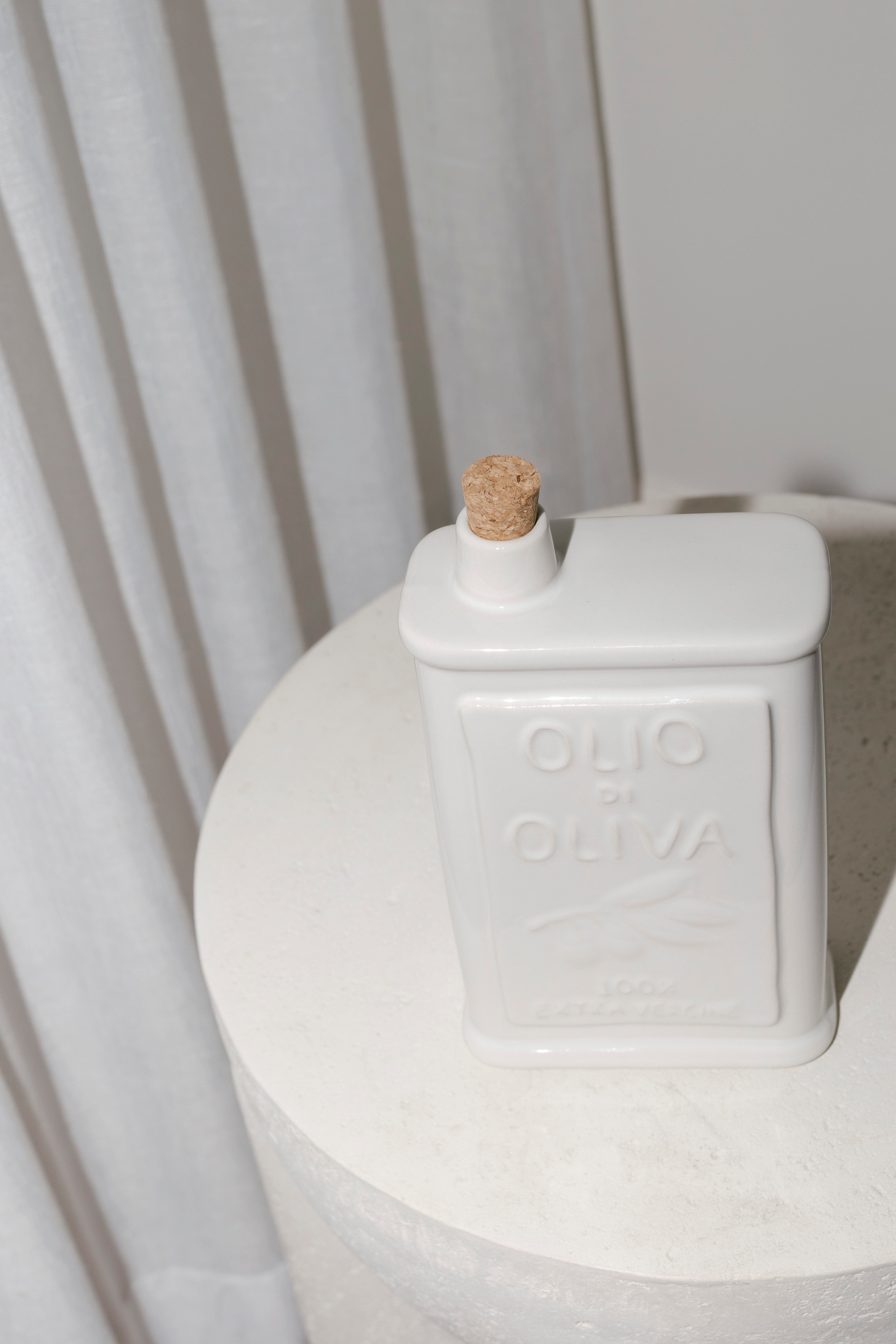 Ceramic Oil Bottle | White