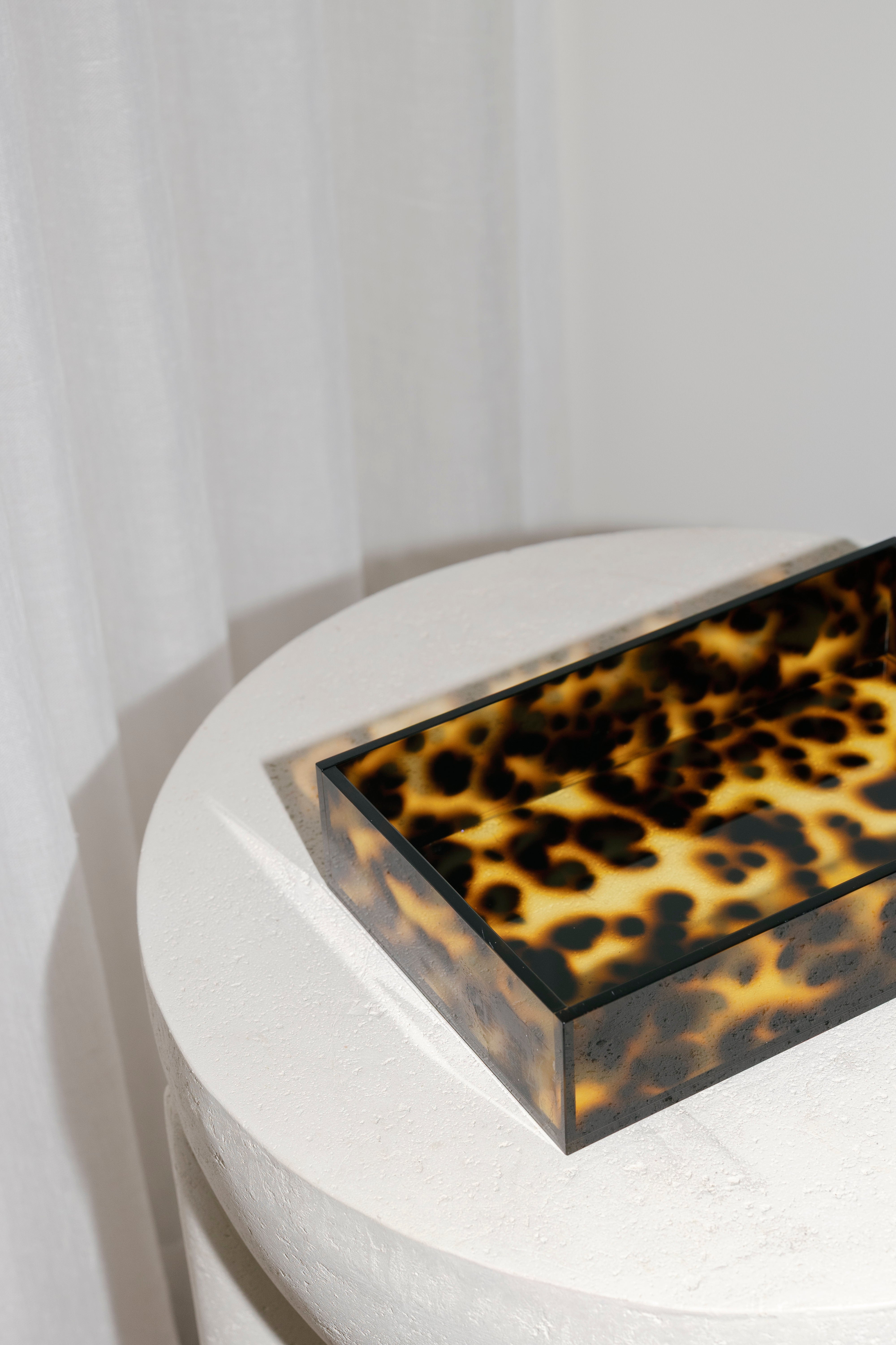 Small Tortoiseshell Acrylic Tray