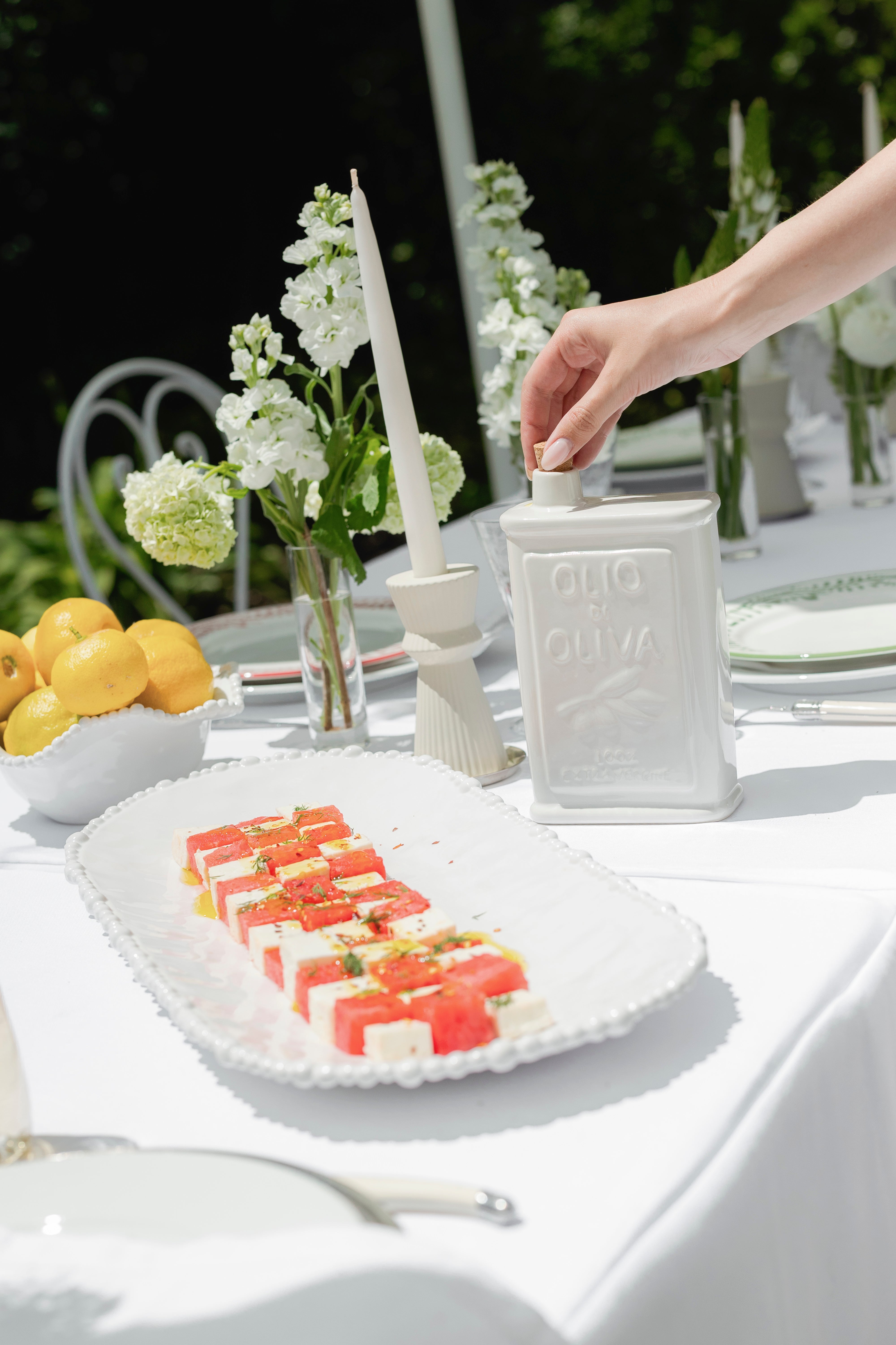 Ceramic Oil Bottle | White