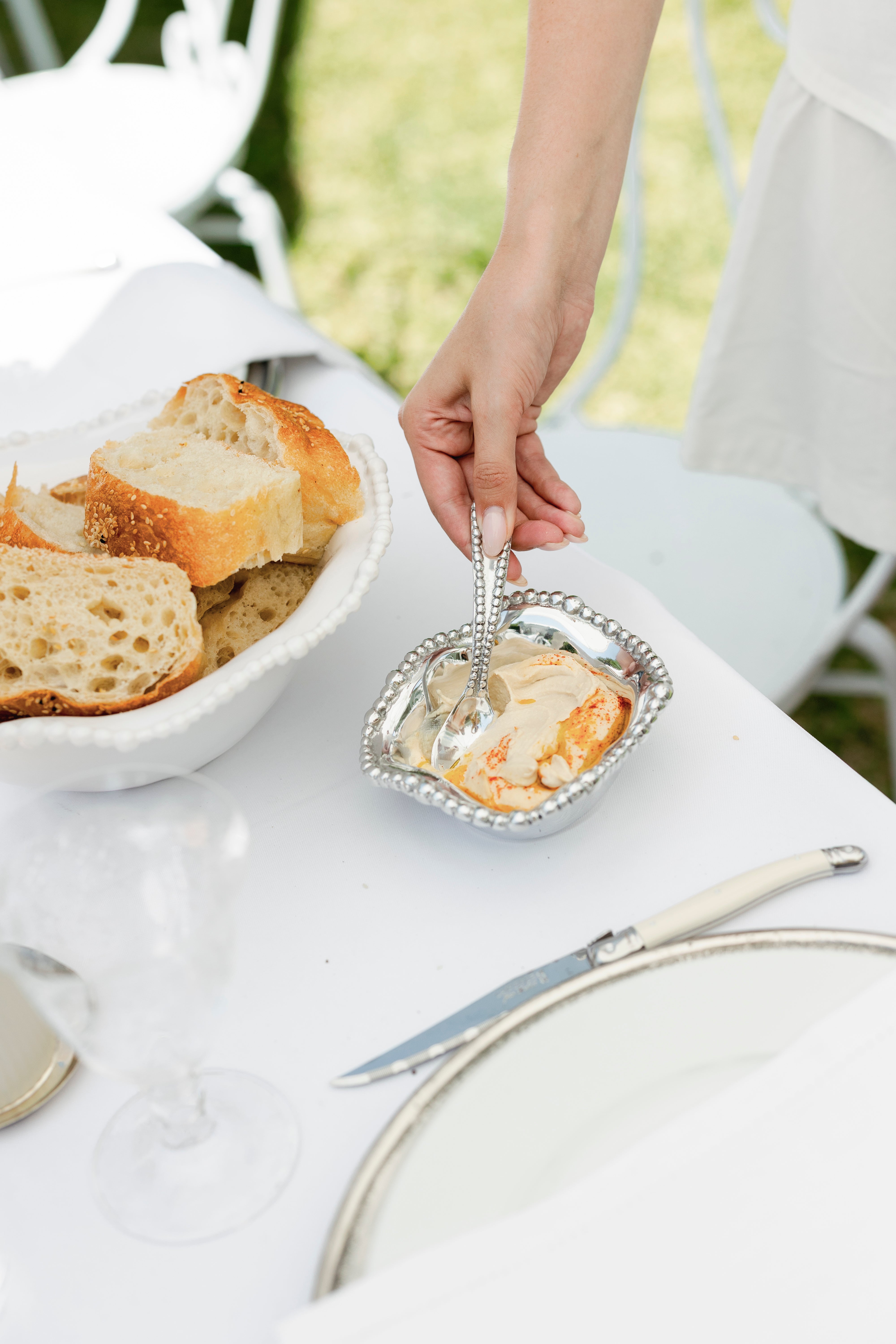 Organic Pearl Petit Bowl with Spoon