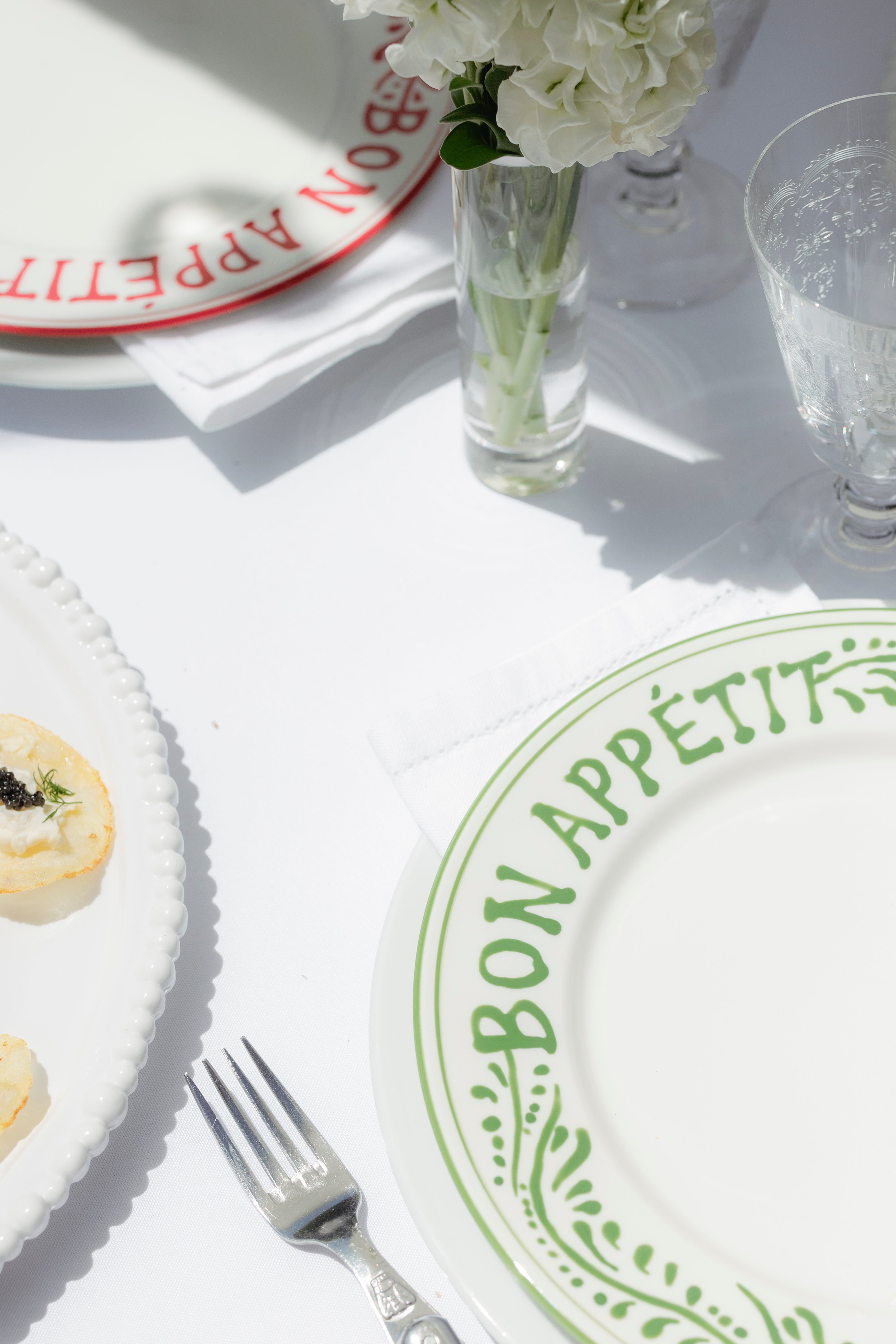 Red Bon Appetit Dinner Plate