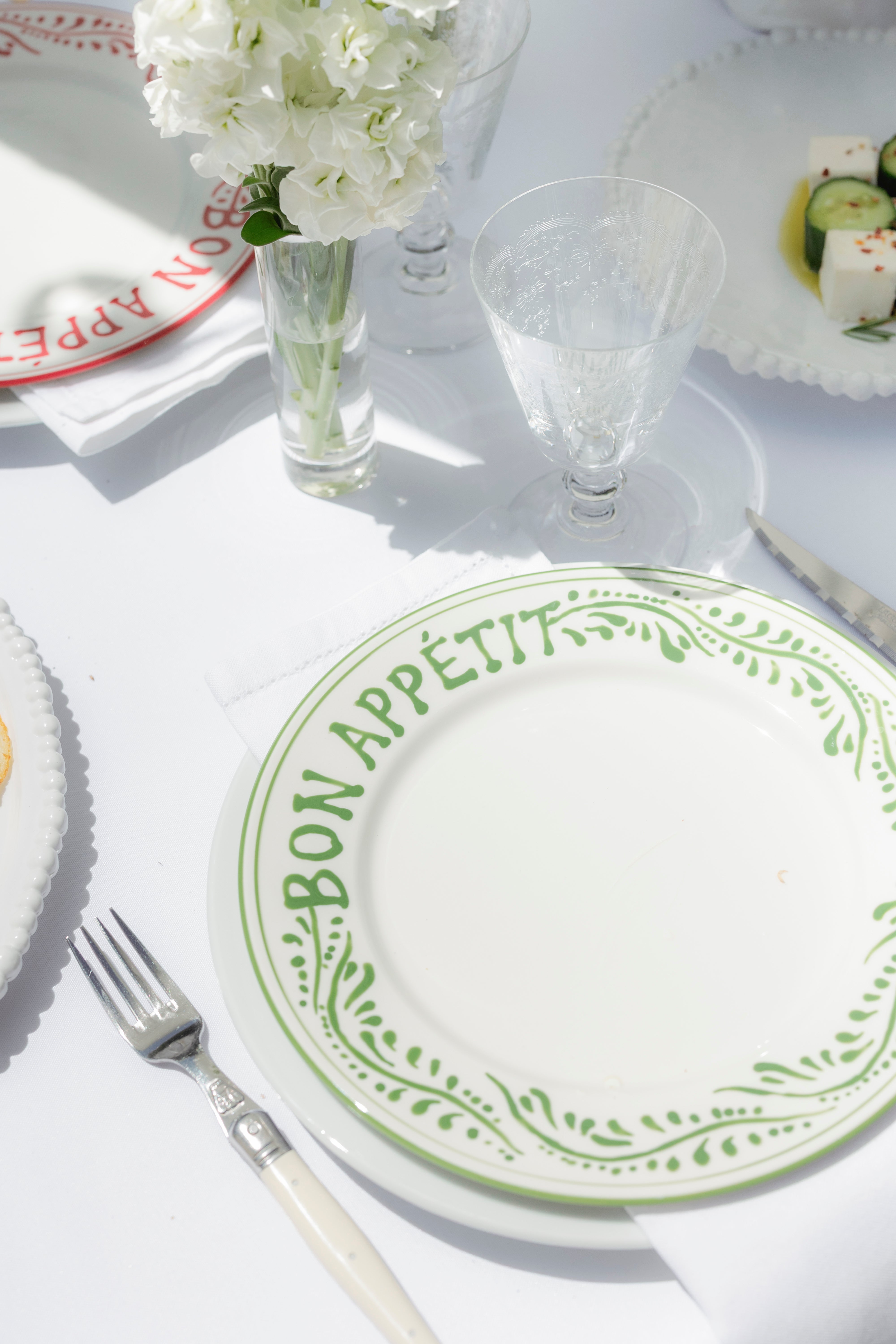Green Bon Appetit Dinner Plate